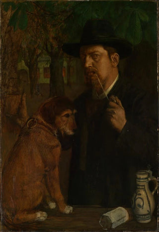 Fritz Boehle - Selbstbildnis mit Hund.webp