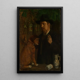 Fritz Boehle - Selbstbildnis mit Hund.webp