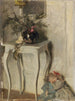 Kleines weißes Tisch-Gemälde - Fritz Burger — Ansicht des Kunstwerks