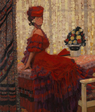 Fritz Erler - Domino Dame in Rot.webp