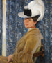 Portrait von Anna Erler mit einem Federhut - Fritz Erler — Ansicht des Kunstwerks