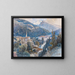 Ansicht von Bad Gastein und des Wasserfalls - Fritz Lach — gerahmtes Bild an der Wand