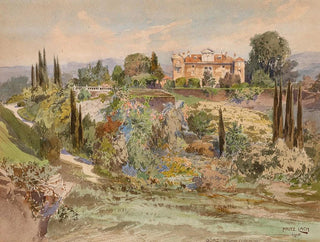 Ansicht des Cronberg-Schlosses im Palais Coronini in Goritz - Fritz Lach — Ansicht des Kunstwerks