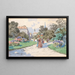 Spaziergang im Stadtpark von Wien - Fritz Lach — gerahmtes Bild an der Wand