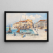 Malcesine am Gardasee - Fritz Lach — gerahmtes Bild an der Wand