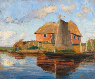 Hamehtte avec Torfkahn - Fritz Overbeck — Ansicht des Kunstwerks