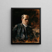 Selbstporträt - Fritz Rojka — gerahmtes Bild an der Wand