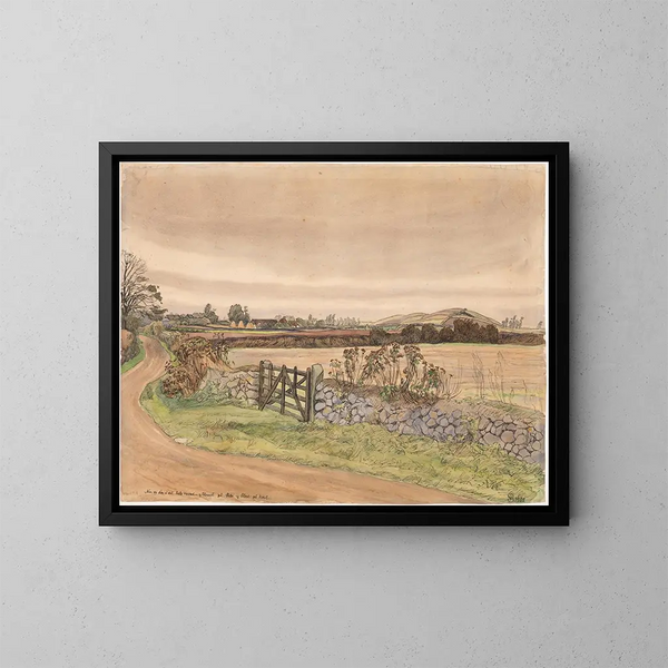 Landschaft nach dem Sturm - Fritz Syberg — gerahmtes Bild an der Wand