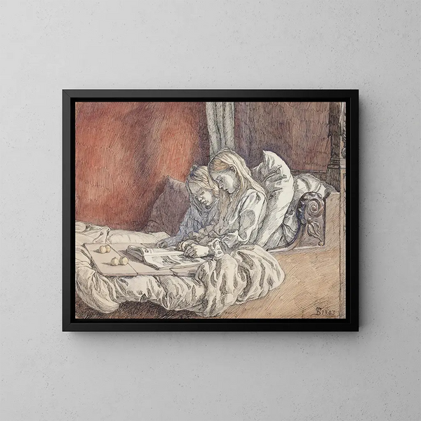 À la reconvalescence - Fritz Syberg — gerahmtes Bild an der Wand