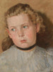 Portrait einer Mädchen mit schwarzem Halsband - Fritz von Uhde — Ansicht des Kunstwerks