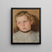 Portrait einer Mädchen mit schwarzem Halsband - Fritz von Uhde — gerahmtes Bild an der Wand
