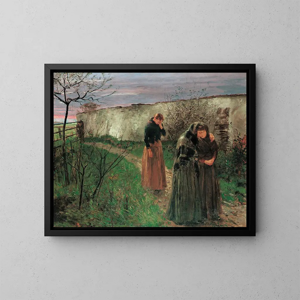 Oster-Morgen-Gemälde - Fritz von Uhde — gerahmtes Bild an der Wand