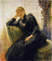 Portrait einer Dame Portrait von Thérèse Karl - Fritz von Uhde — Ansicht des Kunstwerks