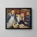 Die Lektion - Fritz von Uhde — gerahmtes Bild an der Wand