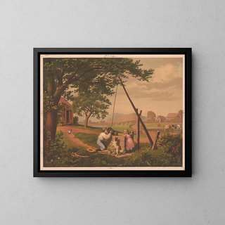 Der alte Eichenfass - G.F. Gilman — gerahmtes Bild an der Wand