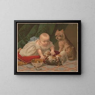 "Bien éveillé" - G.F. Gilman — gerahmtes Bild an der Wand