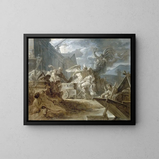 Allegorie der Stadt Paris - Gabriel-François Doyen — gerahmtes Bild an der Wand