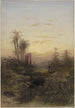 Sonnenuntergang in einer orientalischen Landschaft - Gabriel Hippolyte Lebas — Ansicht des Kunstwerks