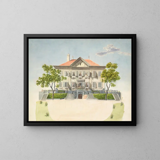 Haus der patrizischen Familie Freiburg - Gabriel Lory der Jüngere — gerahmtes Bild an der Wand