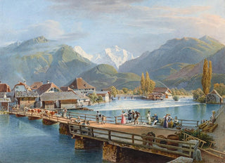 Gabriel Lory the Younger - Unterseen mit Blick auf die Jungfrau.webp