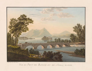 Ansicht der Baveno-Brücke und der Isola Madre - Gabriel Lory der Jüngere — Ansicht des Kunstwerks