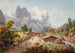Ansicht des Rosenlaui-Gletschers mit dem Wellhorn und dem Wetterhorn - Gabriel Lory der Ältere — Ansicht des Kunstwerks