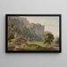 "Ferme dans la vallée de Lauterbrunnen" - Gabriel Lory l'Ancien — gerahmtes Bild an der Wand