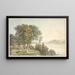 Blick auf den Bielersee vom Saint-Pierre-Insel im Kanton Bern - Gabriel Lory der Ältere — gerahmtes Bild an der Wand