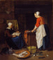Eine alte schlafende Frau - Gabriel Metsu — Ansicht des Kunstwerks