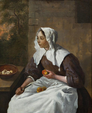 Gabriel Metsu - Girl Peeling Apples.webp