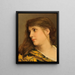 Das Gesicht eines Mädchens, das nach links blickt - Gabriel von Max — gerahmtes Bild an der Wand