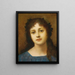 Mädchen mit Weinblättern im Haar - Gabriel von Max — gerahmtes Bild an der Wand