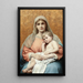 Jungfrau mit Kind - Gabriel von Max — gerahmtes Bild an der Wand