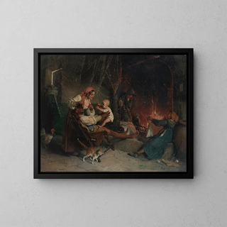 Unwiderstehliche Kraft - Gaetano Chierici — gerahmtes Bild an der Wand
