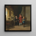 Garrick mit Burton und Palmer in L'Alchimiste - Johan Joseph Zoffany — gerahmtes Bild an der Wand