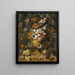Blumen in einer Urne mit Früchten auf einem Podest - Gaspar Peeter Verbruggen der Jüngere — gerahmtes Bild an der Wand