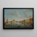 Der Môle Venedig blickt nach Westen in die Einfahrt des Canal Grande - Gaspar Van Wittel — gerahmtes Bild an der Wand
