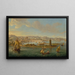 Der Hafen von Messina - Gaspar Van Wittel — gerahmtes Bild an der Wand