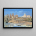 Ansicht des Château Saint-Ange und des Vatikans vom Prati di Castello - Gaspar Van Wittel — gerahmtes Bild an der Wand