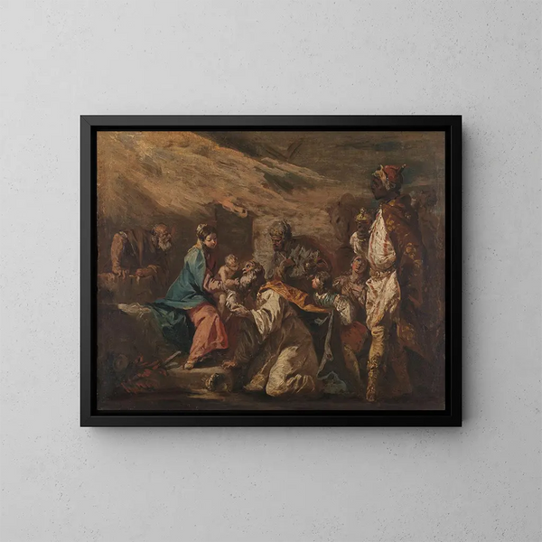 Anbetung der Könige - Gaspare Diziani — gerahmtes Bild an der Wand