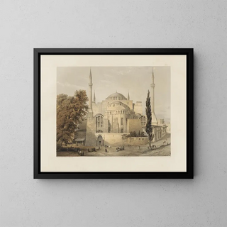 Sainte Sophie in Konstantinopel, kürzlich auf Befehl Seiner Majestät des Sultans Abdul Medjid restauriert Nr. 18 - Gaspare Fossati — gerahmtes Bild an der Wand