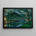 Landschaft mit einer Brücke - Gejza Schiller — gerahmtes Bild an der Wand