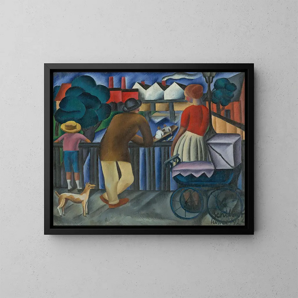 Stadtbewegung - Gejza Schiller — gerahmtes Bild an der Wand
