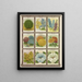 Kochia Larkspur Lobelia Souci - Genesee Valley Lithograph & Co.. — gerahmtes Bild an der Wand