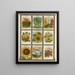 Sonnenblume Salvia Smilax - Genesee Valley Lithograph & Co.. — gerahmtes Bild an der Wand