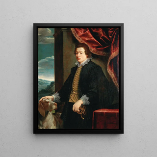Genoese School - Portrait Of A Gentleman With His Dog.webp