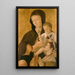 Jungfrau mit Kind und zwei Spendern - Gentile Bellini — gerahmtes Bild an der Wand