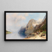 Ein Fjord-Landschaft - Georg Anton Rasmussen — gerahmtes Bild an der Wand