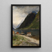 Landschaft des Fjords - Georg Anton Rasmussen — gerahmtes Bild an der Wand