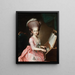Portrait einer jungen Frau am Cembalo genannt Henriette Haussmann - Georg Anton Urlaub — gerahmtes Bild an der Wand